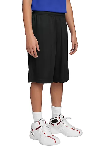 Sport Tek Youth Competitor153 Shorts YST355 Black front view