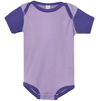 4400 Onsie Rabbit Skins® Infant Lap Shoulder Cree Lavender/ Purple front view