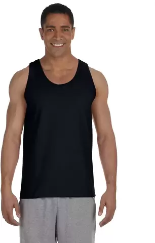 2200 Gildan Ultra Cotton Tank Top in Black front view