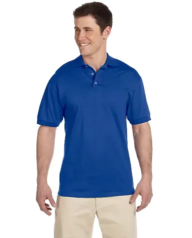 Jerzees J100 Cotton Jersey Polo in Royal front view