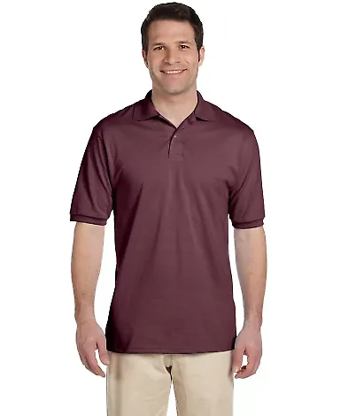 Jerzees 437M Jersey Sport Shirt with SpotShield in Maroon front view