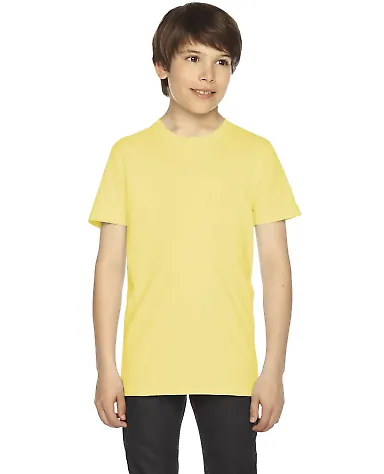 2201 American Apparel Unisex Youth Fine Jersey S/S LEMON front view