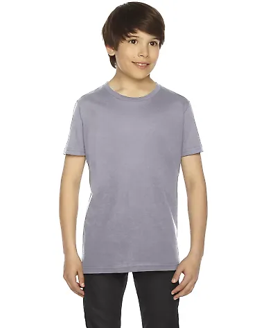 2201 American Apparel Unisex Youth Fine Jersey S/S SLATE front view