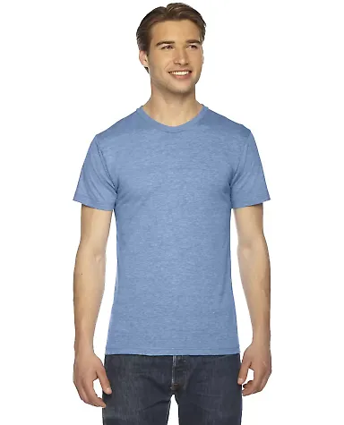 American Apparel TR401 Unisex Tri-Blend Track Tee Athletic Blue front view