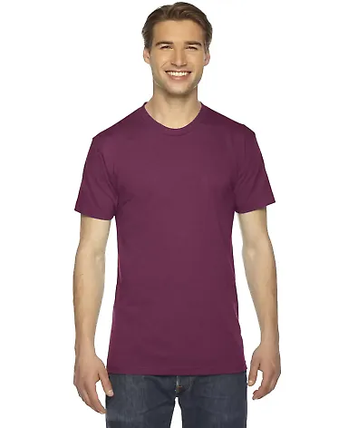 American Apparel TR401 Unisex Tri-Blend Track Tee Tri-Cranberry front view