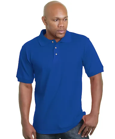 1000 Bayside Adult Cotton Pique Polo Royal Blue front view