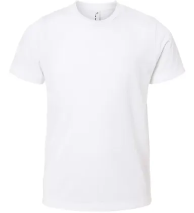1210 SubliVie Youth Polyester Sublimation T-Shirt WHITE front view