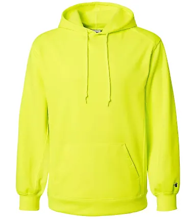 1454 Badger Adult BT5 Fleece Hoodie Safety Yellow front view