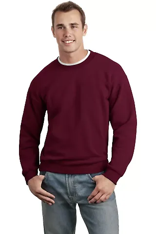 Gildan 1200 DryBlend Crew Neck Sweatshirt in Maroon front view