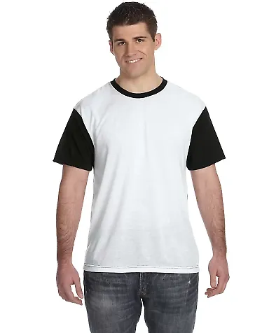 1902 SubliVie Adult Blackout Polyester Sublimation White/Black front view