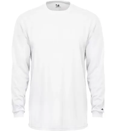 2104 Badger Youth B-Core Long-Sleeve Performance T White front view