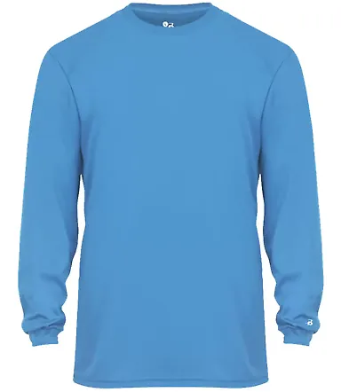 2104 Badger Youth B-Core Long-Sleeve Performance T Columbia Blue front view