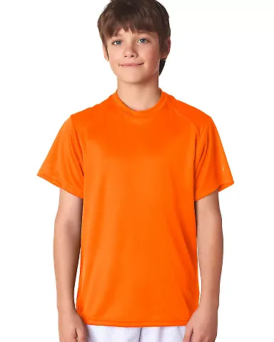 2120 Badger Youth B-Core Performance Tee in Safety orange front view
