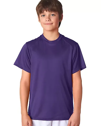 2120 Badger Youth B-Core Performance Tee in Purple front view