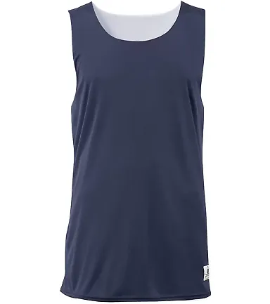 2129 Badger Youth Reverse Tank Navy/ White front view