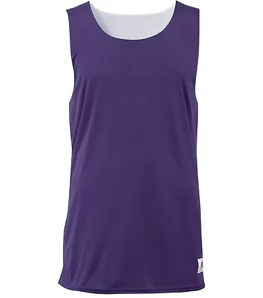 2129 Badger Youth Reverse Tank Purple/ White front view