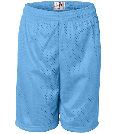 2207 Badger Youth Mesh/Tricot 6-Inch Shorts Columbia Blue front view