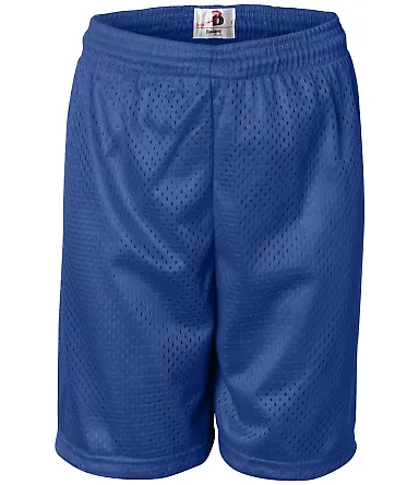2207 Badger Youth Mesh/Tricot 6-Inch Shorts Royal front view