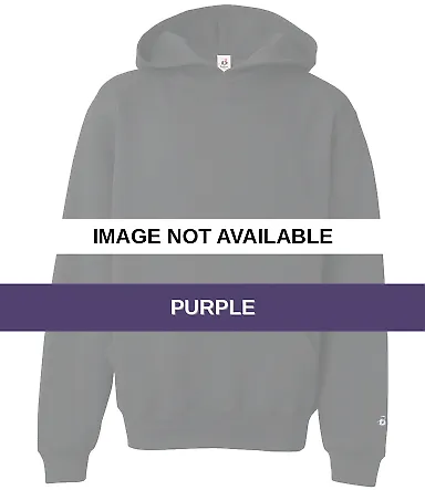 2254 Badger Youth Hooded Sweatshirt Purple front view