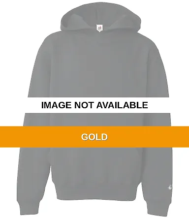 2254 Badger Youth Hooded Sweatshirt Gold front view