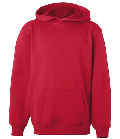 2454 Badger BT5 Youth Performance Hoodie Red front view