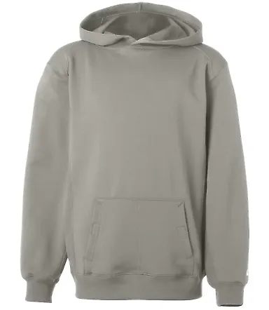 2454 Badger BT5 Youth Performance Hoodie Silver front view