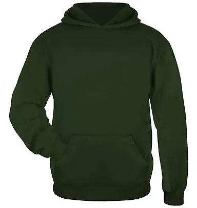 2454 Badger BT5 Youth Performance Hoodie Forest front view