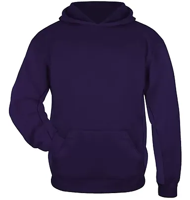 2454 Badger BT5 Youth Performance Hoodie Purple front view