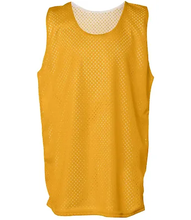 2529 Badger Youth Mesh Reversible Tank Gold/ White front view