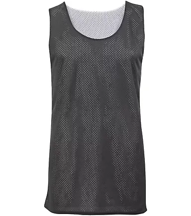 2529 Badger Youth Mesh Reversible Tank Graphite/ White front view
