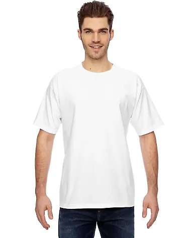 2905 Bayside Adult Union Made Cotton Tee White front view