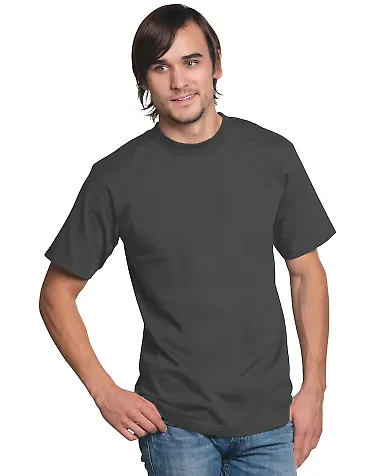 2905 Bayside Adult Union Made Cotton Tee Charcoal front view