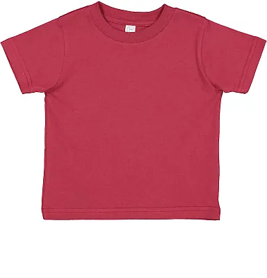 3301T Rabbit Skins Toddler Cotton T-Shirt GARNET front view