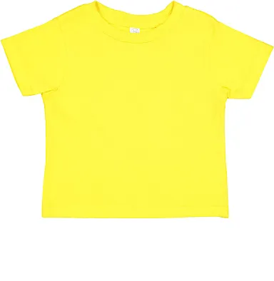 3301T Rabbit Skins Toddler Cotton T-Shirt YELLOW front view