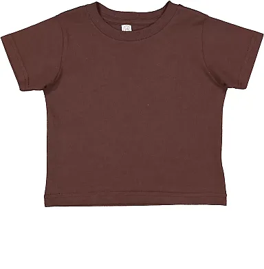 3301T Rabbit Skins Toddler Cotton T-Shirt BROWN front view