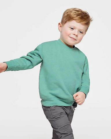 3317 Rabbit Skins Toddler/Juvenile Crew Neck Sweat in Saltwater front view