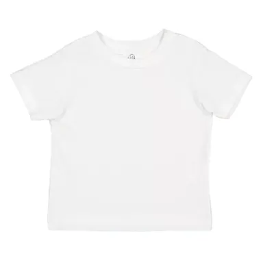3321 Rabbit Skins Toddler Fine Jersey T-Shirt WHITE front view