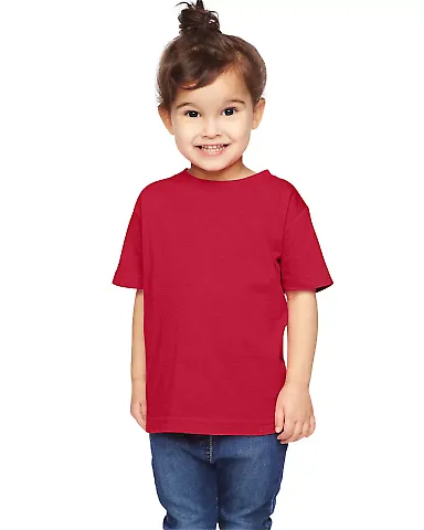 3321 Rabbit Skins Toddler Fine Jersey T-Shirt VINTAGE RED front view