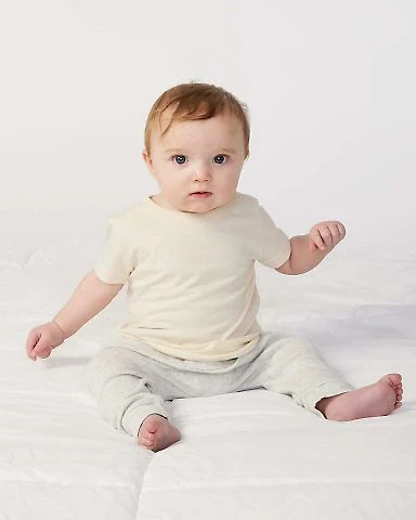 3322 Rabbit Skins Infant Fine Jersey T-Shirt in Natural front view