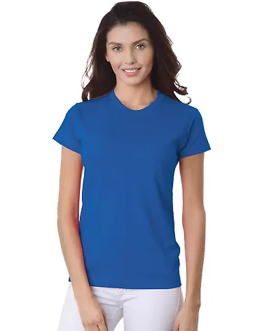 3325 Bayside Ladies' Short-Sleeve Tee Royal Blue front view