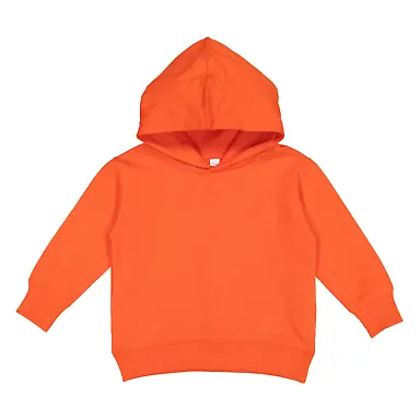 3326 Rabbit Skins Toddler Hooded Sweatshirt with P ORANGE front view