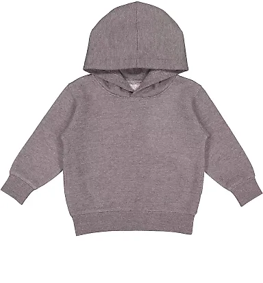 3326 Rabbit Skins Toddler Hooded Sweatshirt with P GRANITE HEATHER front view