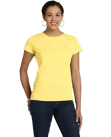 3516 LA T Ladies Longer Length T-Shirt in Butter front view