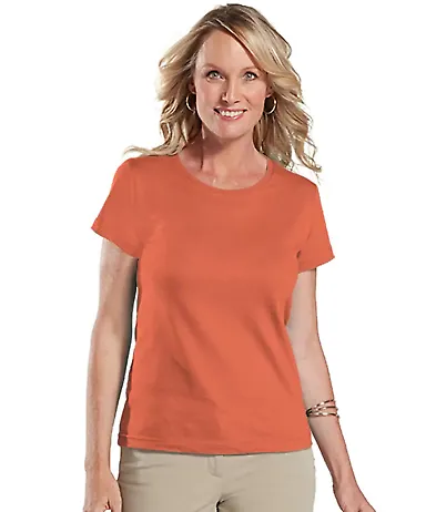 3516 LA T Ladies Longer Length T-Shirt in Papaya front view