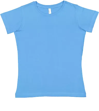 3516 LA T Ladies Longer Length T-Shirt in Tradewind front view