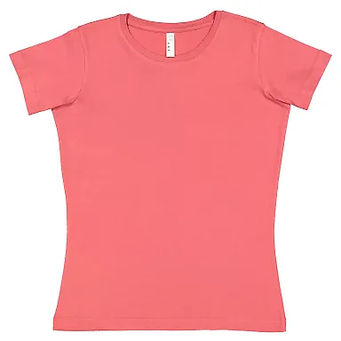 3516 LA T Ladies Longer Length T-Shirt in Passionfruit front view