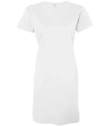 3522 LA T Ladies T-Shirt Dress WHITE front view