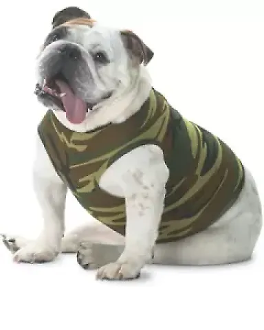 3902 Doggie Skins Baby Rib Tank in Green woodland front view