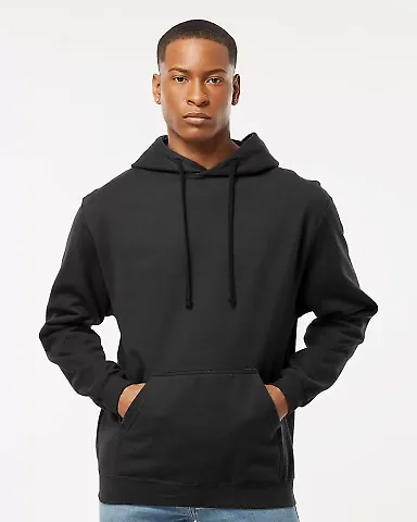 0320 Tultex Unisex Pullover Hoodie in Black front view