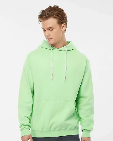 0320 Tultex Unisex Pullover Hoodie in Neo mint front view